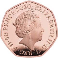 50 Pence - Elizabeth II Iguanodon, Gold Proof