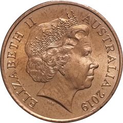 1 Cent - Elizabeth II 4th Portrait - Mr Squiggle 60 Years, Moon
