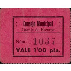 1 Peseta La Granja d`Escarp