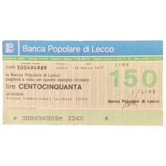 150 Lire Banca Popolare di Lecco