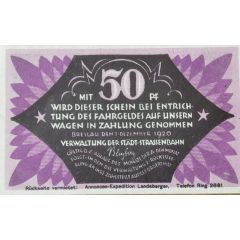 50 Pfennig Städtische Straßenbahn
