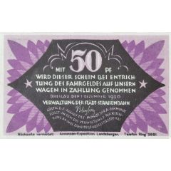 50 Pfennig Städtische Straßenbahn