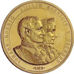 2 Vereinsthaler - John Golden Wedding Anniversary - Gold pattern strike