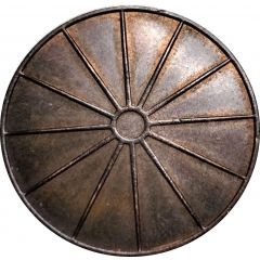 Copper Coloured Token - Radiating lines and circles