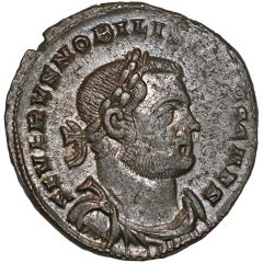 Nummus - Severus II as Caesar SEVERVS NOBILISSIMVS CAES, GENIO POPVLI ROMANI, Londinium