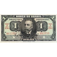 1 Mil Réis Banco do Brasil, 1st. Print