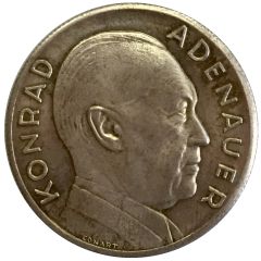 Medal - Conrad Adenauer with signature