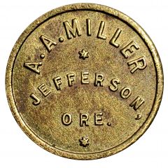 5 Cents - A. A. Miller Jefferson, Oregon