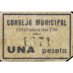 1 Peseta Villafranca del Cid