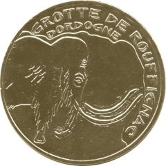Jeton Touristique - Monnaie de Paris - Grotte de Rouffignac - Dordogne - Le mammouth