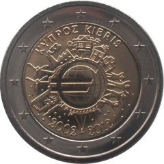 2 Euros 10 Years of Euros Cash
