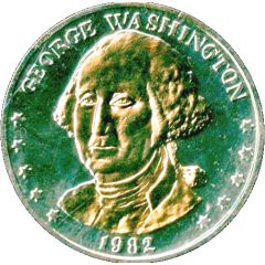 Double Eagle Token - George Washington 250th Anniversary, gilded