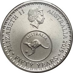 5 Cents - Elizabeth II 4th Portrait - 50th Anniversary of Decimal Currency