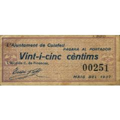 25 Céntimos Calafell