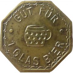 1 Glas Bier Countermarked `HK`