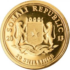 20 Shillings Elephant, Gold