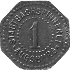 1 Pfennig - Augsburg Stadtbachspinnerei