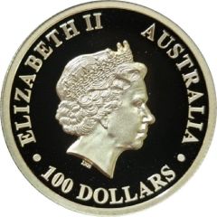 100 Dollars - Elizabeth II 4th Portrait - Australian Kangaroo - Gold Bullion Coin