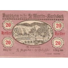 20 Heller St. Martin am Ybbsfelde und Karlsbach
