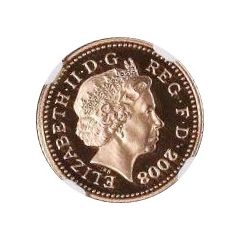 5 Pence - Elizabeth II 4th Portrait, Crowned Thistle, Gold Proof