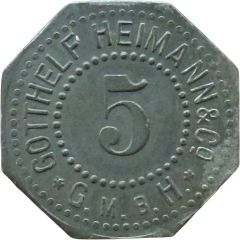 5 Pfennigs - Halle Gotthelf Heimann & Co G.M.B.H.
