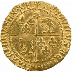 Gold Ecu with sun of Dauphiné - Louis XII 2nd type: lily in cross