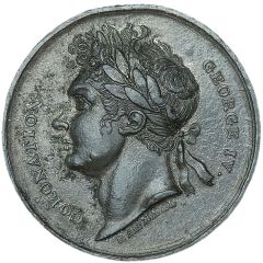 Medalet - George IV `The Coronation`, white metal
