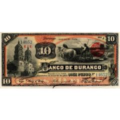 10 Pesos El Banco de Durango