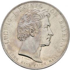 1 Conventionsthaler - Louis I Geschichtstaler, Founding of Theresien Order