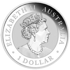 1 Dollar - Elizabeth II 6th Portrait - Happy Birthday, Silver