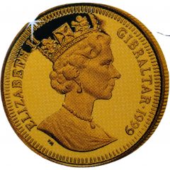 1/5 Crown - Elizabeth II Aboriginal man and dog