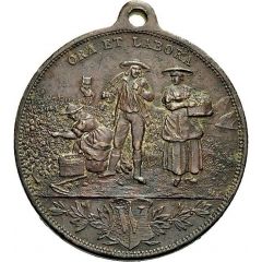 Souvenir of the Fête des Vignerons Vevey, bronze, with loop