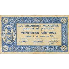 25 Céntimos Sueca