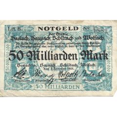 50 000 000 000 Mark Haslach, Hausach, Schiltach and Wolfach