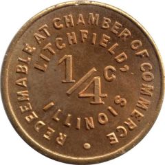 1/4 Cent - Litchfield Chamber of Commerce Litchfield, Illinois
