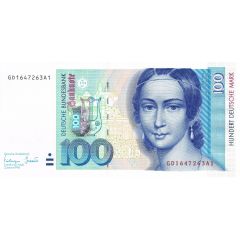 100 Deutsche Mark with holographic device