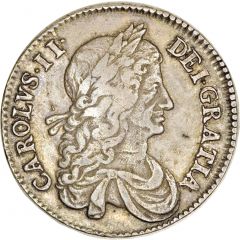 1/2 Crown - Charles II 1st bust