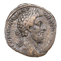 Sestertius - Commodus P M TR P VIIII IMP VI COS IIII P P S C, Roma and Victory