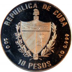 10 Pesos ¡Tierra, Tierra! - with exergue