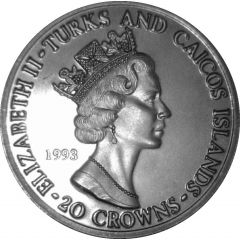 20 Crowns - Elizabeth II Lillehammer - Four-man bobsleigh
