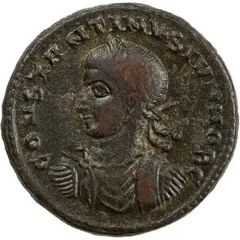 Follis - Constantinus II VIRTVS EXERCIT, Strike as Caesar under Constantinus I, Thessalonica