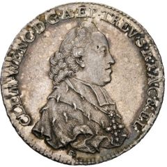 1/2 Thaler - Clemens Wenzel of Sachsen 1/2 Konventionstaler