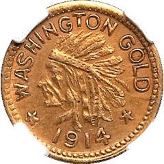 25 Cents - Washington Gold