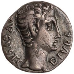 Denarius - Augustus IMP X