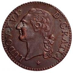 Reproduction - 1/2 sol à l`écu - Louis XVI