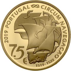 71/2 Euros 500th anniversary of Magellan circun-navigation, Gold