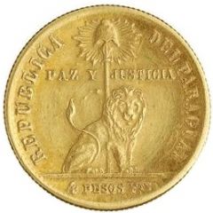 4 Pesos Fuertes Gold `Bouvet` Pattern