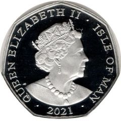 50 Pence - Elizabeth II Bust from 1960, Silver proof