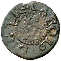 2 Deniers - Carolus I Ibiza mint, head left