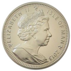 1 Crown - Elizabeth II The Luge; Colourised Silver Proof